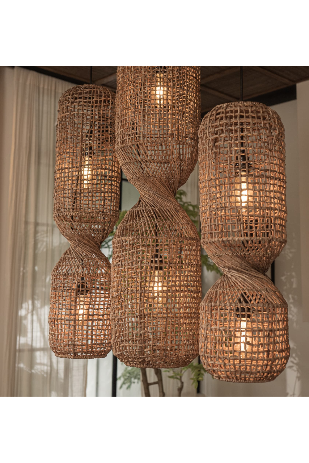 Abaca Rustic Hanging Lamp | dBodhi Twister Koi |  OROA.com
