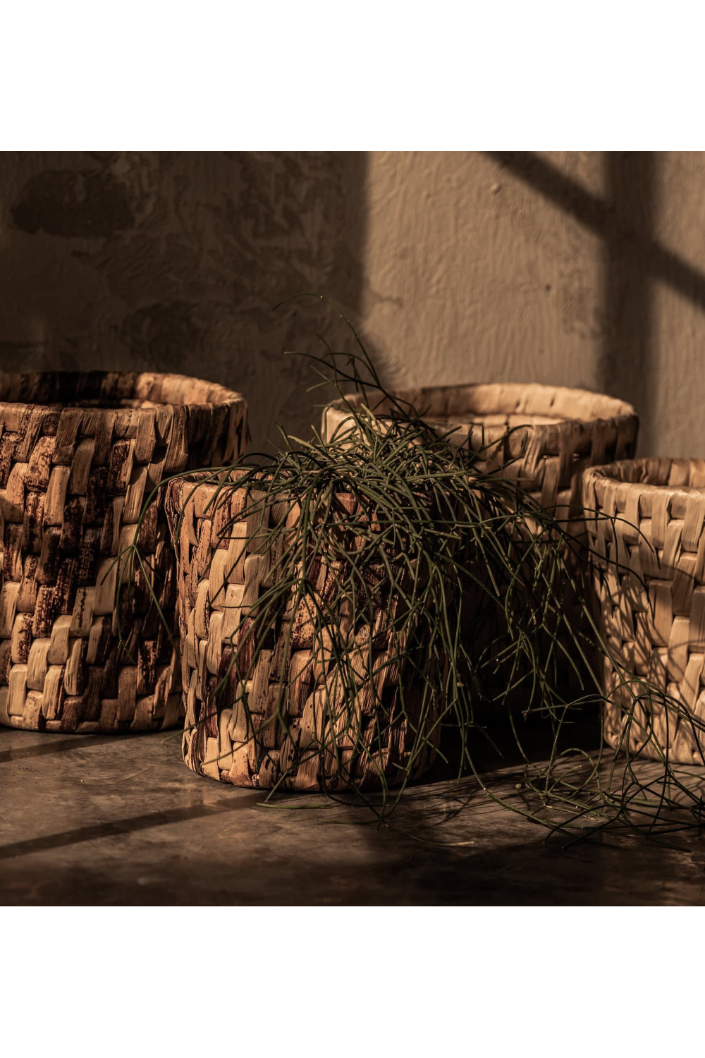 Round Weaved Abaca Basket Set (2) | dBodhi Semeru | OROA.com
