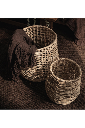 Round Abaca Basket Set (2) | dBodhi Raung | OROA.com