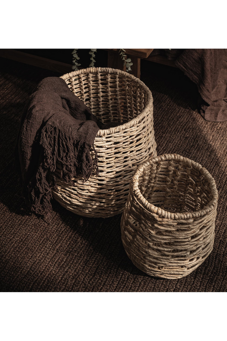 Round Abaca Basket Set (2) | dBodhi Raung | OROA.com