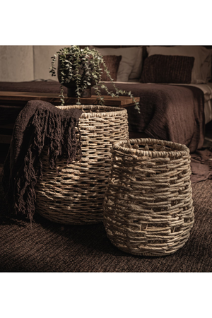 Round Abaca Basket Set (2) | dBodhi Raung | OROA.com