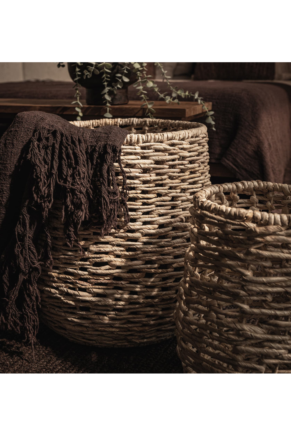 Round Abaca Basket Set (2) | dBodhi Raung | OROA.com