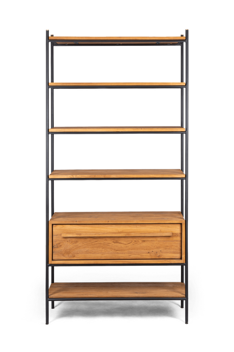 Teak Wood 1-Drawer Open Cabinet | dBodhi Outline | OROA.com