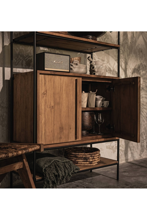 Wooden Cabinet With Open Shelves | dBodhi Outline | OROA.com