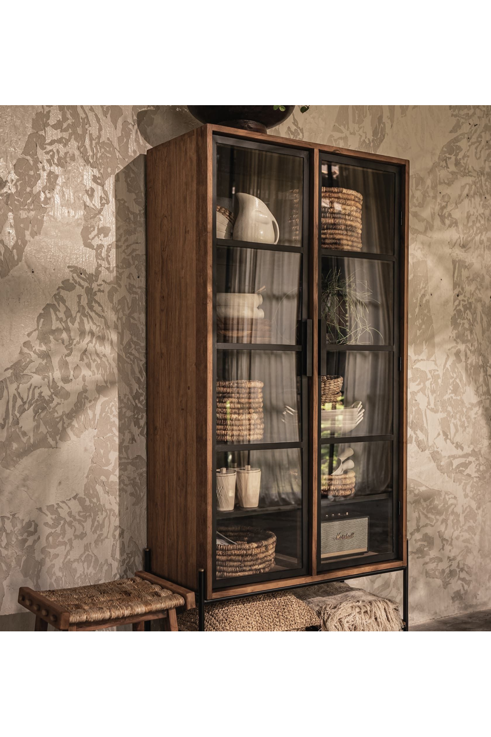 Wooden Cabinet With Glass Doors | dBodhi Outline | OROA.com