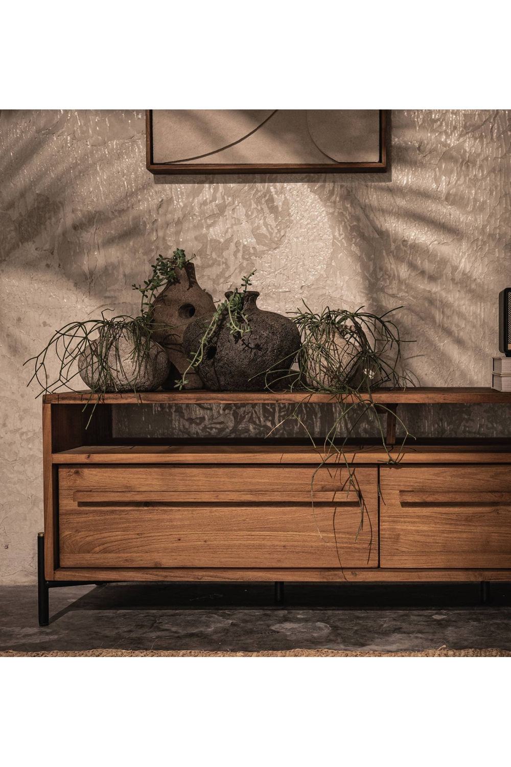Farmhouse Style Sideboard With Open Rack | dBodhi Outline | OROA.com