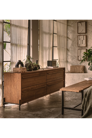 Natural Teak 4-Drawer Dresser | dBodhi Outline | OROA