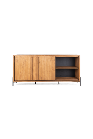 Wooden 2-Door Dresser With Open Shelves | dBodhi Outline | OROA.com