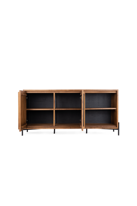 Wooden 2-Door Dresser With Open Shelves | dBodhi Outline | OROA.com
