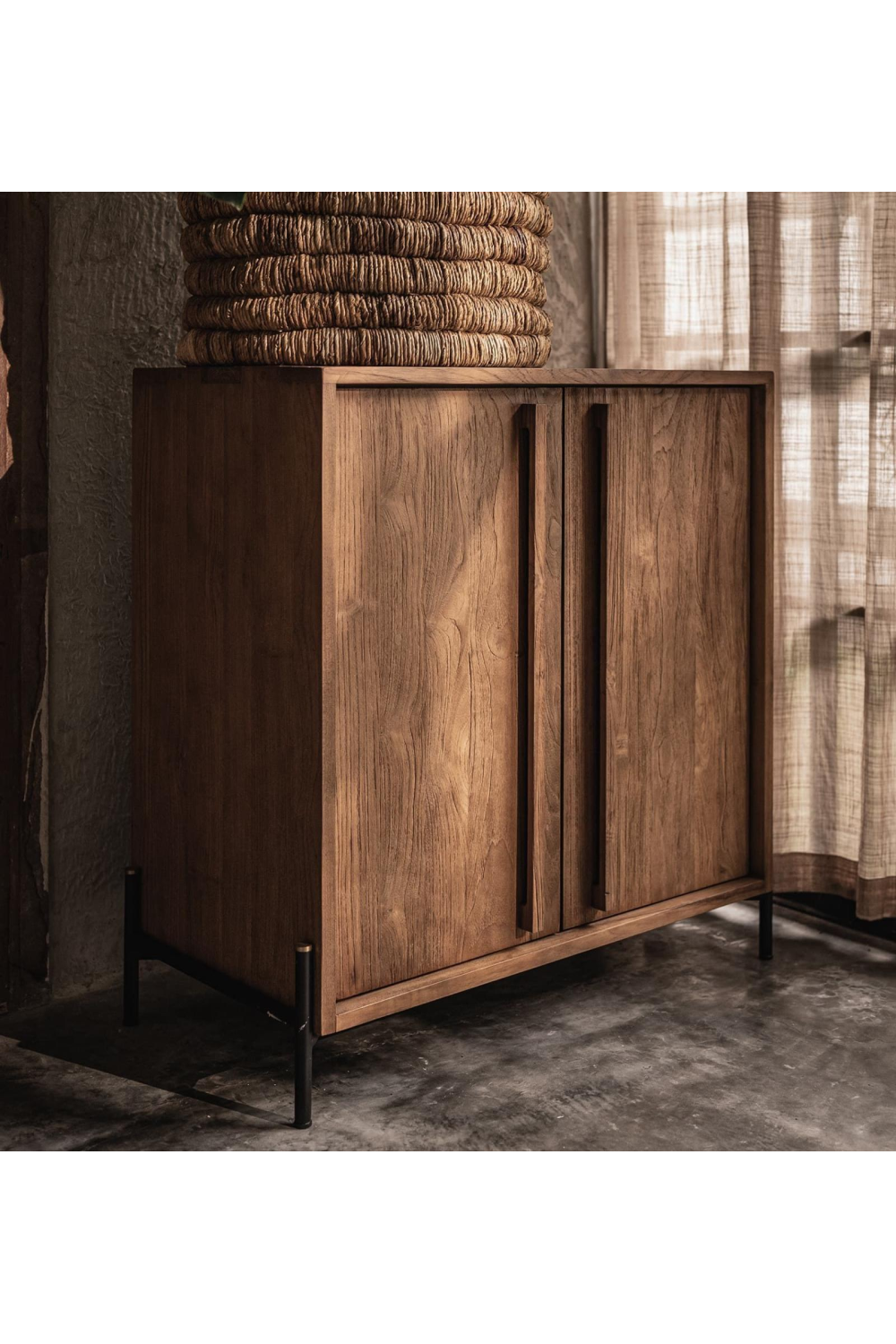 Modern Teak 2-Door Dresser | dBodhi Outline | OROA.com