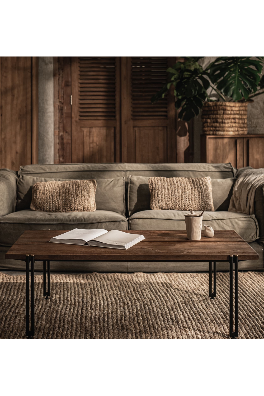 Rectangular Modern Rustic Coffee Table | dBodhi Outline | OROA.com