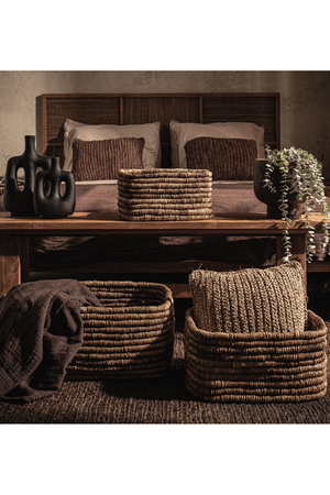 Rectangular Woven Abaca Basket Set (3) | dBodhi Caterpillar Ambang | OROA.com