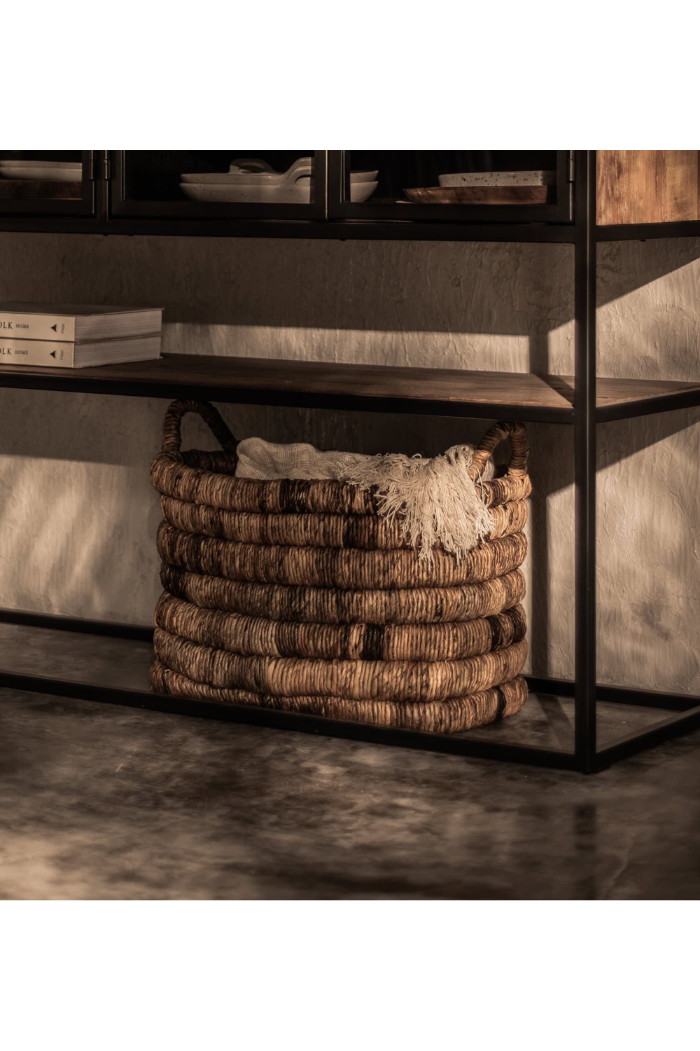 Abaca Basket With Handle | dBodhi Caterpillar Sago | OROA.com