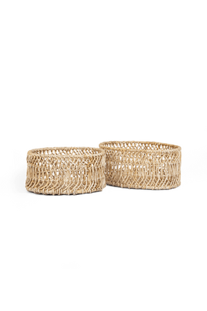 Oval Woven Abaca Basket Set (2) | dBodhi Kawi | OROA.com