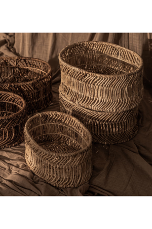Oval Woven Abaca Basket Set (2) | dBodhi Kawi | OROA.com