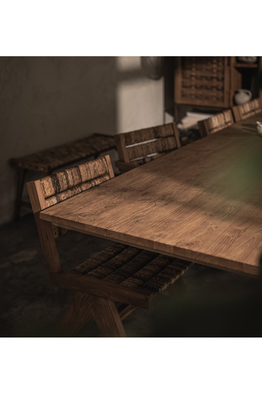Natural Wooden Matrix Leg Dining Table | dBodhi Xono | OROA.com