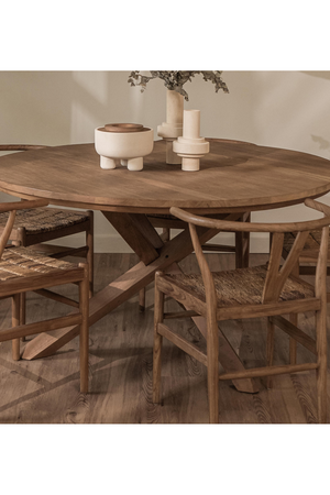 Solid Teak Round Dining Table | dBodhi Xono  | OROA.com