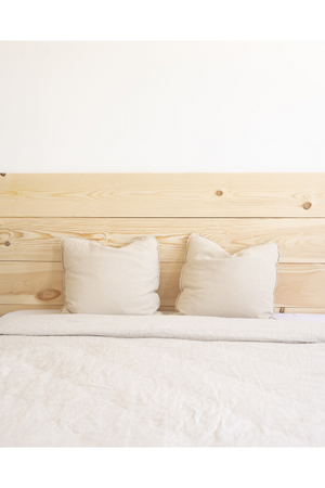 Straight-Cut Pine Wood Headboard | Decowood Flanders | Oroa.com