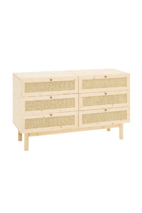 Rattan Weave 6-Drawer Chest | Decowood Frida | Oroa.com