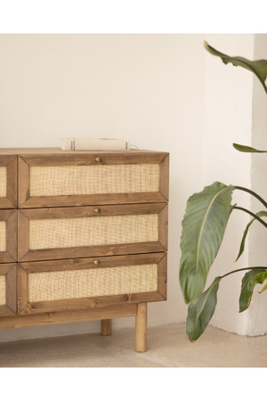 Rattan Weave 6-Drawer Chest | Decowood Frida | Oroa.com