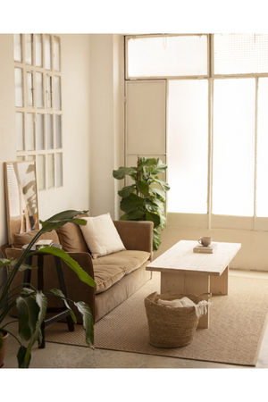 Solid Pine Minimalist Coffee Table | Decowood Frida | Oroa.com