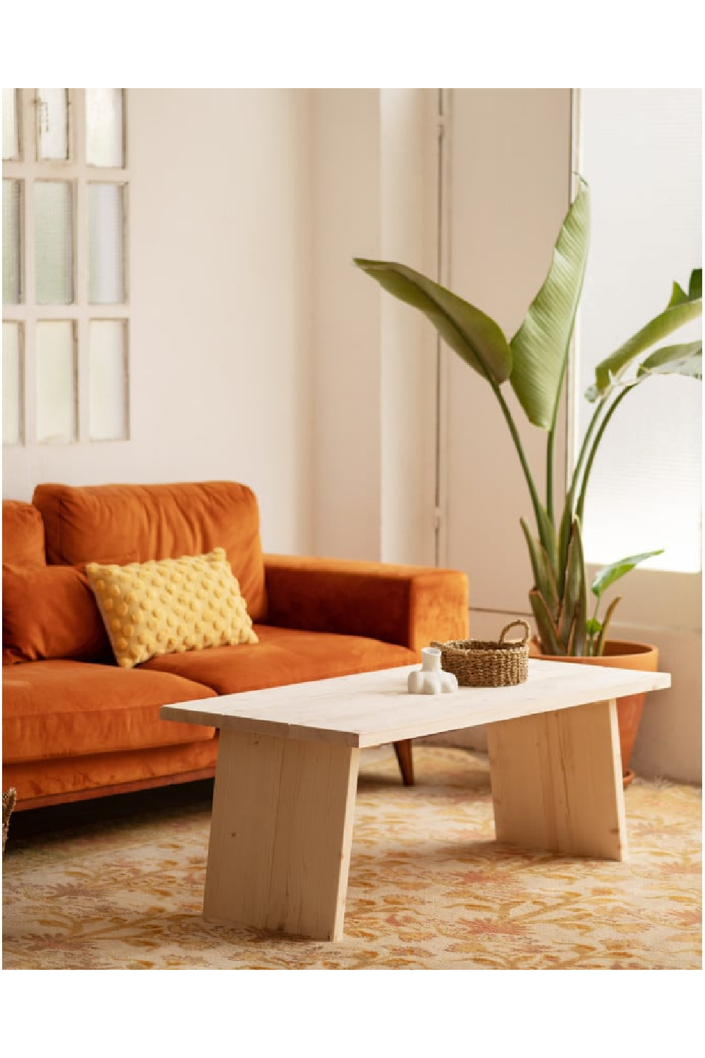 Pine Wood Coffee Table | Decowood Frida II | Oroa.com