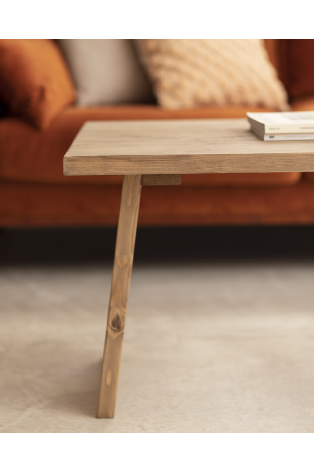 Pine Wood Coffee Table | Decowood Frida II | Oroa.com