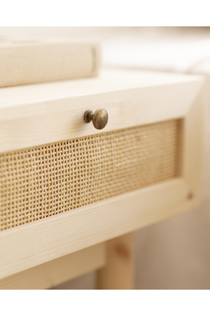 Rattan Drawer Bedside Table | Decowood Frida | Oroa.com
