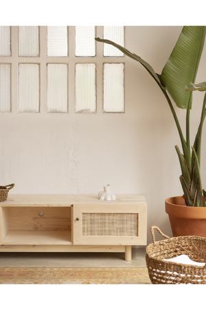 Rattan 2-Door Media Unit | Decowood Frida | Oroa.com