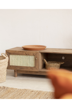 Rattan 2-Door Media Unit | Decowood Frida | Oroa.com