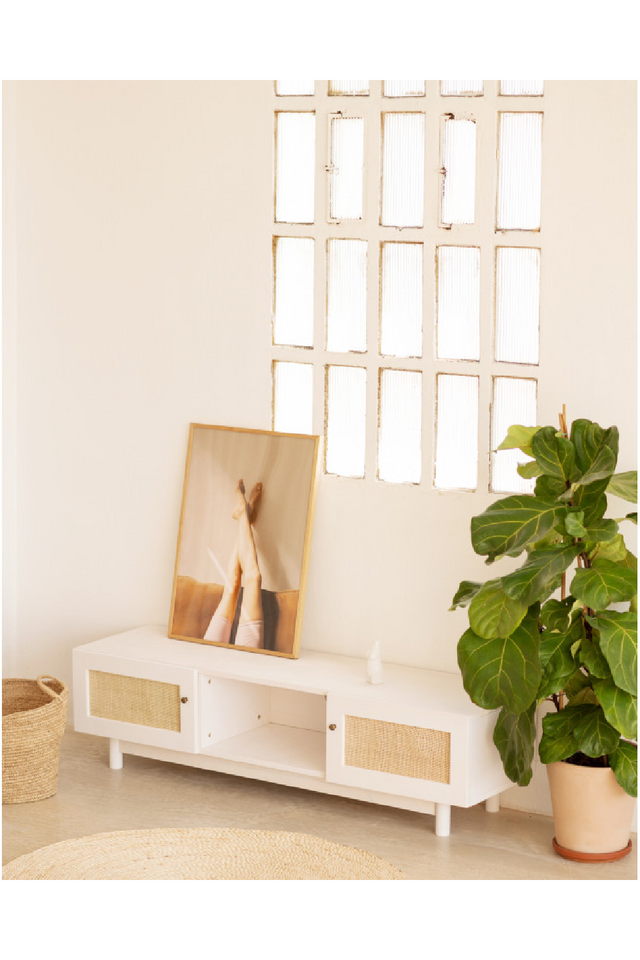 Rattan 2-Door Media Unit | Decowood Frida | Oroa.com