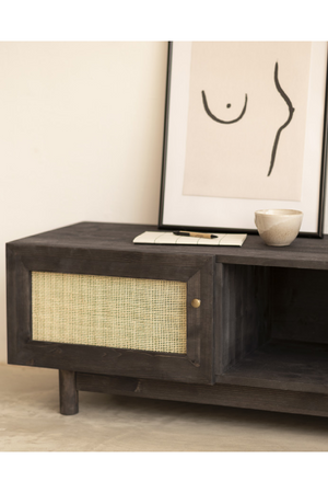 Rattan 2-Door Media Unit | Decowood Frida | Oroa.com