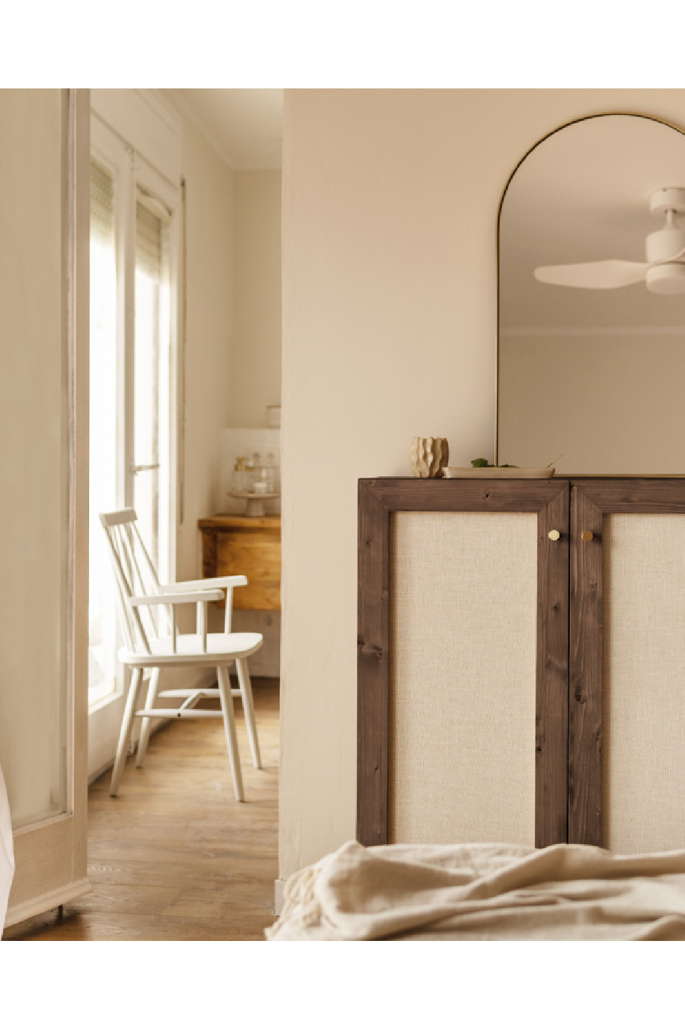 Fabric 2-Door Sideboard | Decowood Linen | Oroa.com