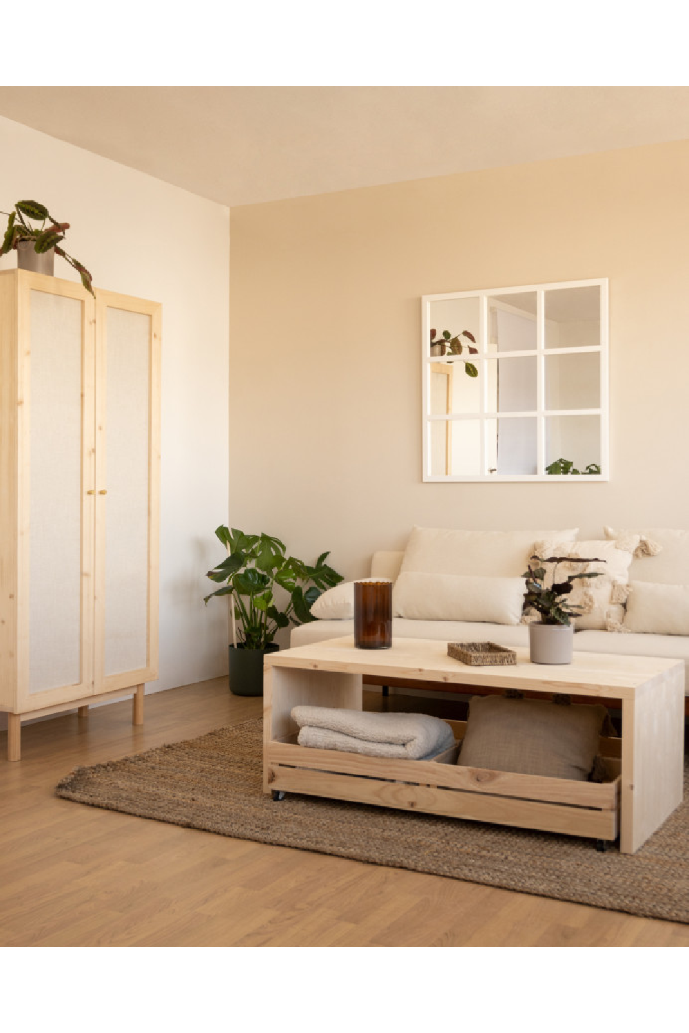 Fabric 2-Door Cabinet | Decowood Linen | Oroa.com