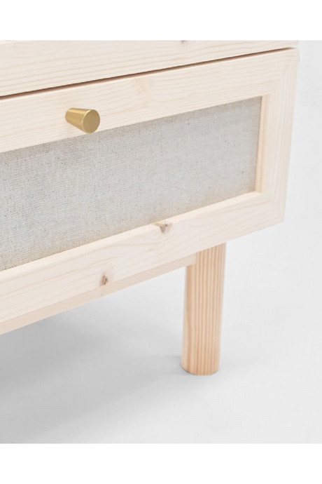 Wood Framed Fabric 6-Drawer Chest | Decowood Linen | Oroa.com