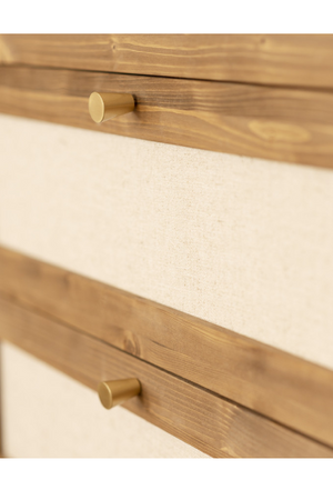 Wood Framed Fabric 6-Drawer Chest | Decowood Linen | Oroa.com