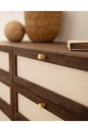 Wood Framed Fabric 6-Drawer Chest | Decowood Linen | Oroa.com