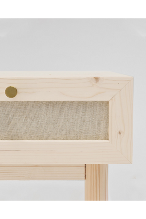 Fabric 1-Drawer Bedside Table | Decawood Linen | Oroa.com