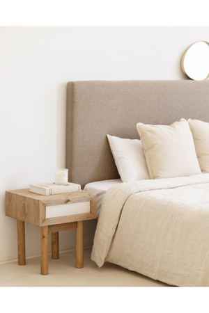 Fabric 1-Drawer Bedside Tables (2) | Decowood Linen | Oroa.com