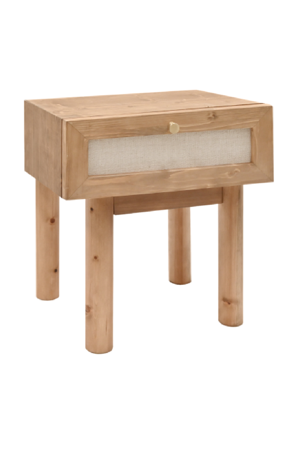 Fabric 1-Drawer Bedside Table | Decawood Linen | Oroa.com