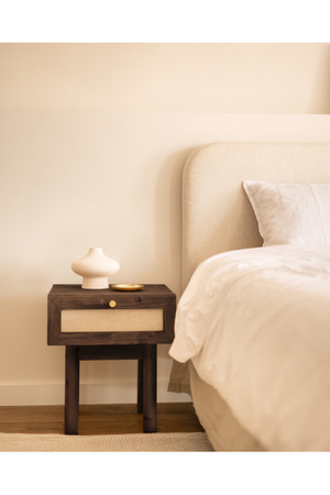 Fabric 1-Drawer Bedside Table | Decawood Linen | Oroa.com