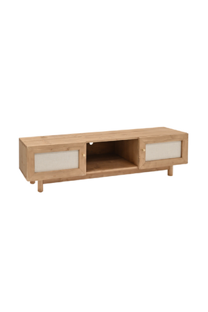 Fabric 2-Door TV Stand | Decowood Linen | Oroa.com