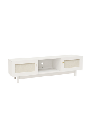 Fabric 2-Door TV Stand | Decowood Linen | Oroa.com