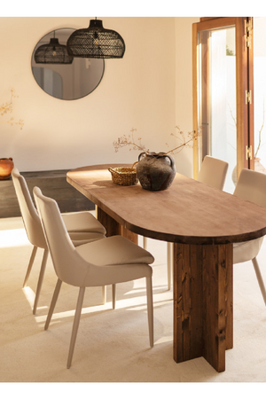 Oval Solid Wood Dining Table | Decowood Tokyo | Oroa.com