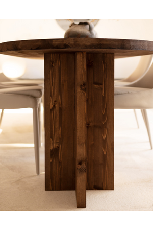 Oval Solid Wood Dining Table | Decowood Tokyo | Oroa.com