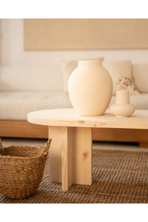 Japandi Oval Coffee Table | Decowood Tokyo | Oroa.com