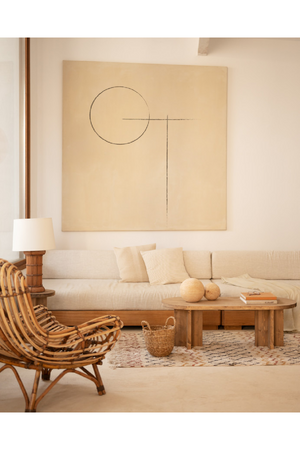 Japandi Oval Coffee Table | Decowood Tokyo | Oroa.com