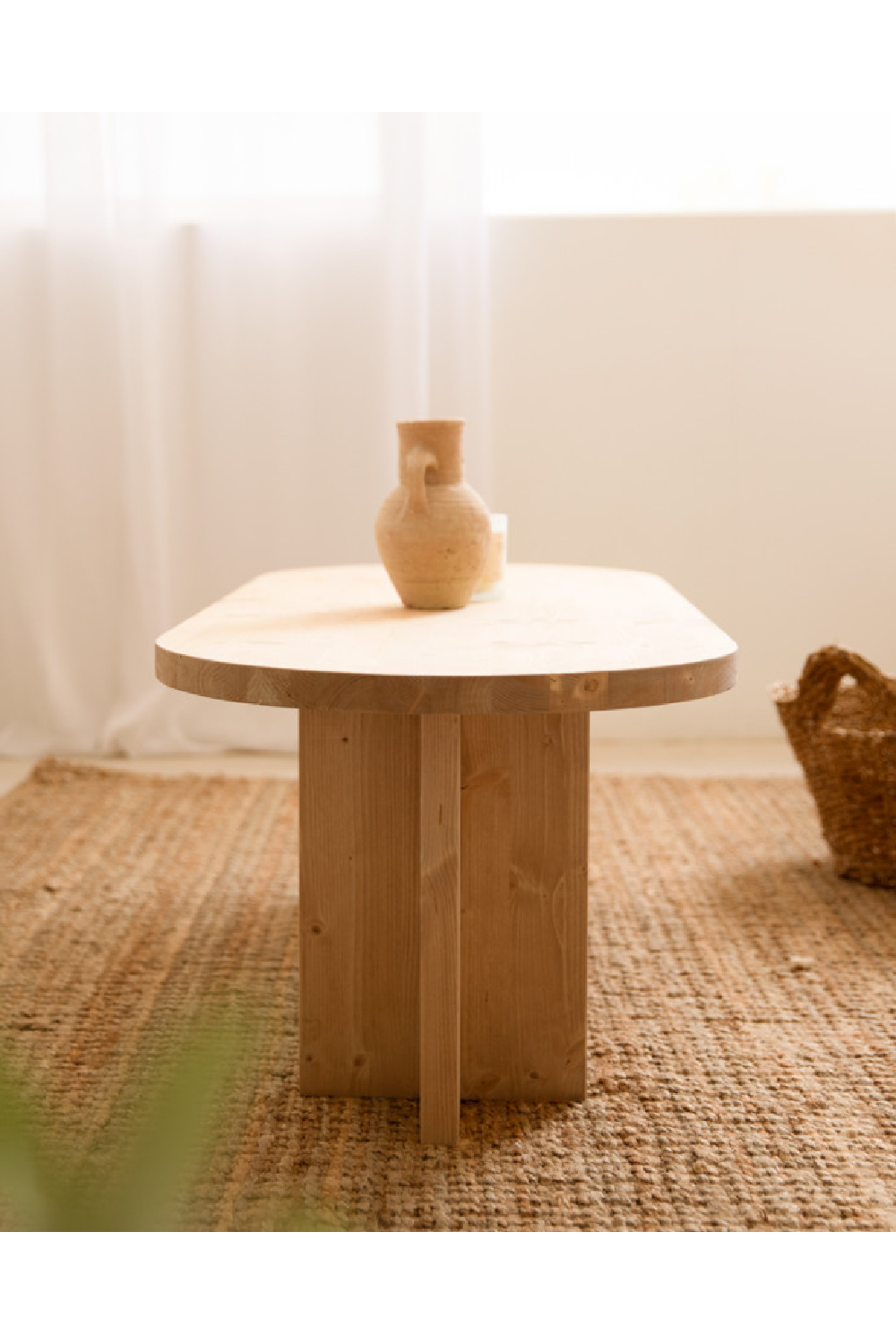 Japandi Oval Coffee Table | Decowood Tokyo | Oroa.com