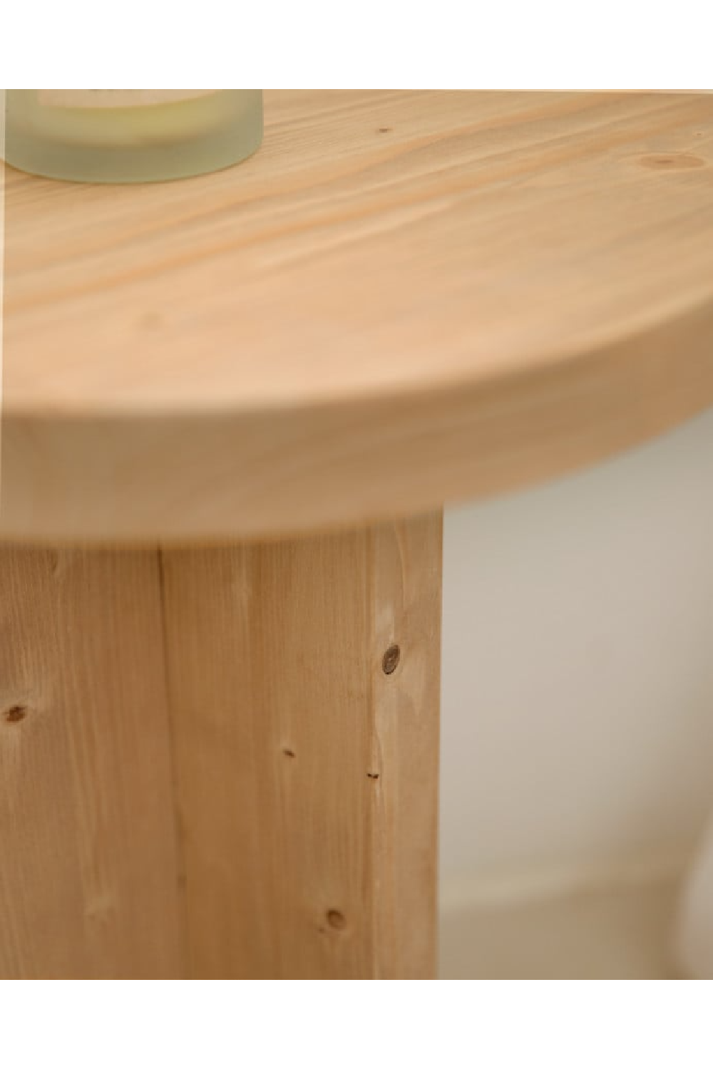 Japandi Round Bedside Table | Decowood Tokyo | Oroa.com