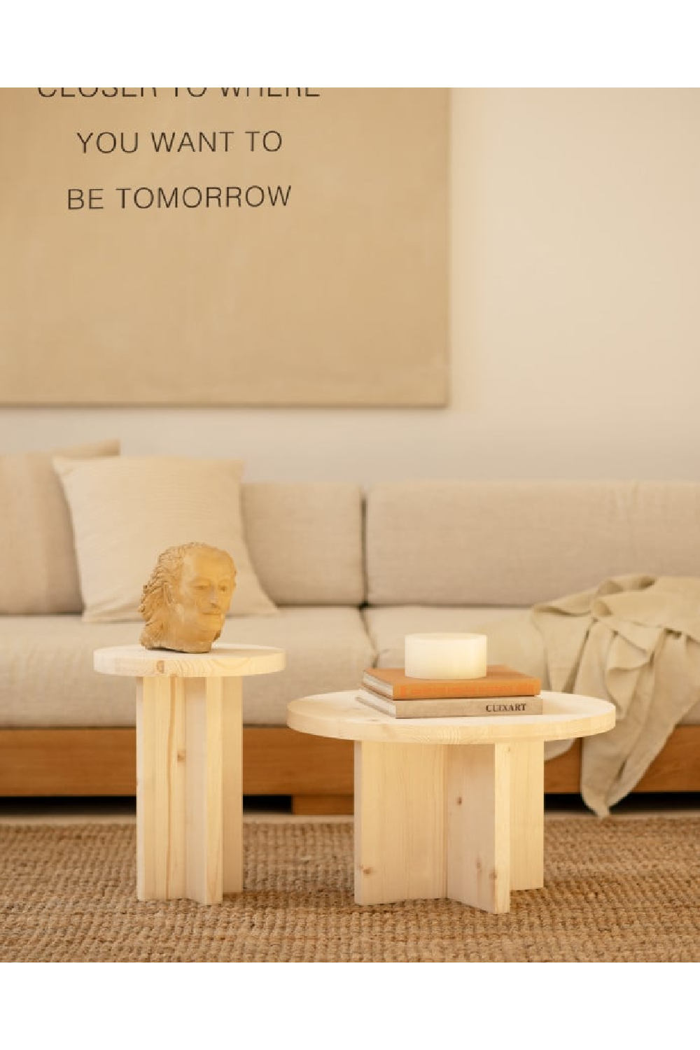 Round Solid Wood Stool | Decowood Tokyo | Oroa.com